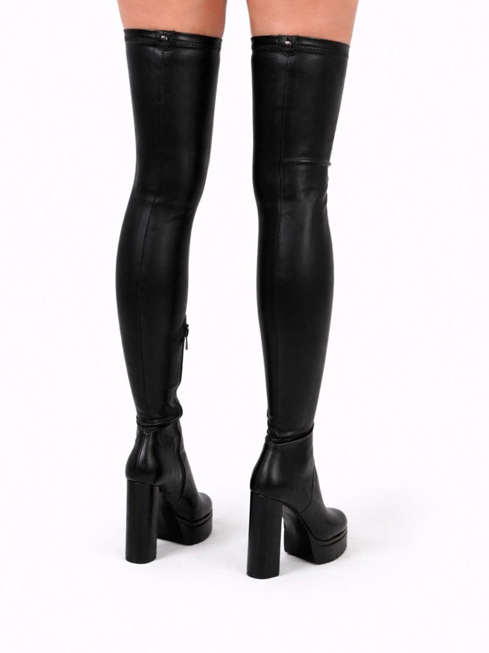 AKIRA MAXISTA Black Over-the-Knee Platform Boots – Size 10 | NWT - Picture 2 of 4